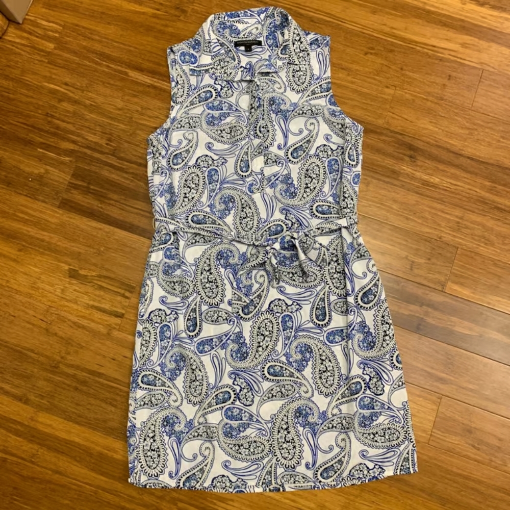 Paisley Print Sleeveless Dress